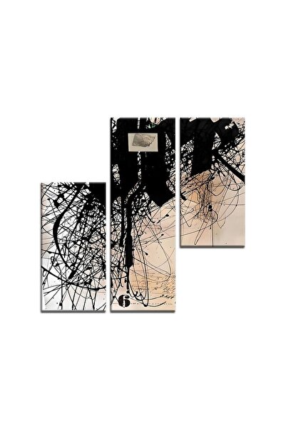 OEM Set de tablouri decorative Re-Bloom, 3 piese, model abstract, pânză/lemn,...