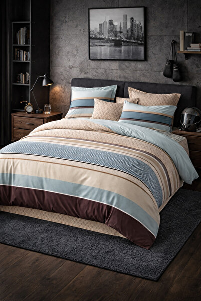 RALEX PUCIOASA 6-piece bed linen with elastic for 160 and 180 cm beds, soft m...