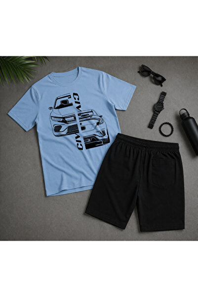 EFFRENATU Basic Oversize T-Shirt and Shorts Set – Comfortable Fit, Casual Spo...