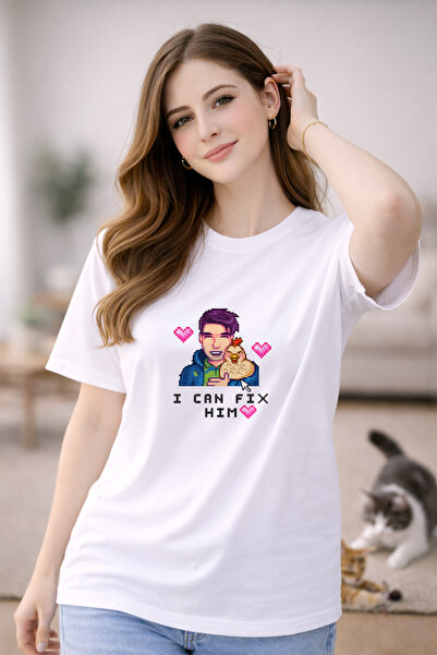 FANA Stardew Valley Pixel Art T-Shirt – Unisex Oversize 100% Cotton Gamer Pri...
