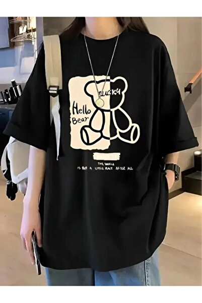 ZEMLİYA Γυναικείο μπλουζάκι Boyfriend με στάμπα Brooklyn New York σε μεγάλο μ...