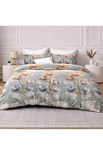 Pucioasa Double Bed Linen Set, 2 people, Sulfur, Cotton, Finet, 6 Pieces, wit...