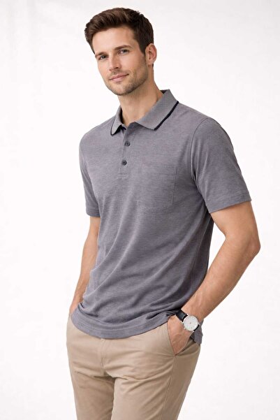 Ünal Giyim Collared, Pocketed, Regular and Large Size Lycra Oxford Fabric Dad...