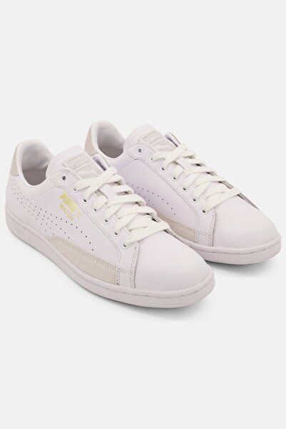 Puma Mens Match 74 UPC Lace Up Shoes, White/Gold