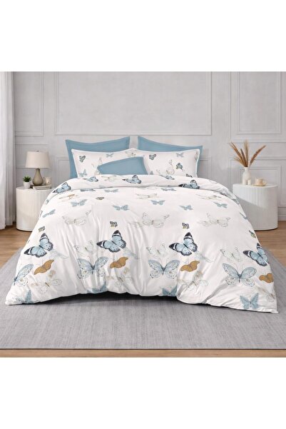Pucioasa Double Bed Linen Set, 2 people, Sulfur, Cotton, Finet, 6 Pieces, wit...