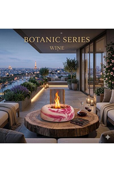 Babayani Outdoor Botanic Series - Wine masaüstü şömine | Bioethanol yakıtlı |...