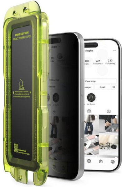 Ringke Easy Slide Σκληρυμένο Γυαλί Ιδιωτικότητας, Σετ 2 τεμαχίων, για iPhone ...