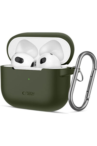 Tech-Protect Θήκη Σιλικόνης με Γάντζο Λαδί για Apple AirPods 3