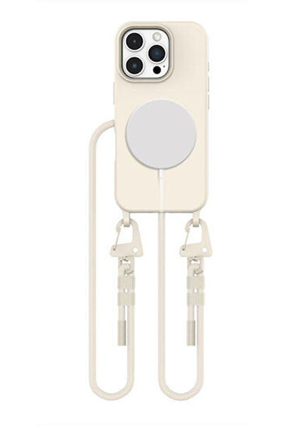 Tech-Protect Magnecklace Πίσω Κάλυμμα Σιλικόνης Μπεζ (iPhone 16 Pro Max)