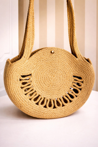 Yektayla Handmade, Straw Shoulder Bag, Straw Bag, Designer Bag