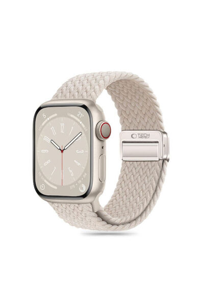 Tech-Protect Curea din material textil Bej (Apple Watch 6 / 7 / 8 / 9 / 10 / ...