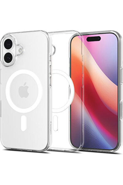 Spigen Υγρό Κρύσταλλο MagFit Πίσω Κάλυμμα Σιλικόνης 2mm Διαφανές Λευκό iPhone...