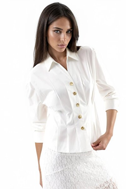 Hiccup Cămașă cu mânecă lungă, cu nasturi, stil QU, cu croială slim