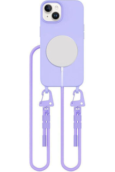 Tech-Protect Magnecklace Πίσω Κάλυμμα Σιλικόνης Λιλά (iPhone 13)