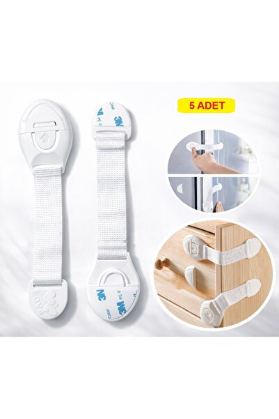 demethome 5 ADET Çocuk Bebek Güvenlik Çekmece Dolap Kapak Karavan Kilidi Güve...