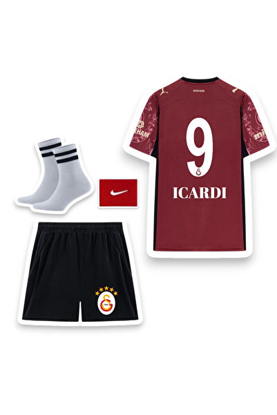 Quaxram M.auro.Îcârd'î- 9 Gâlâtâsâray 25-26 Yeni Sezon Çocuk Futbol Forması MOR1
