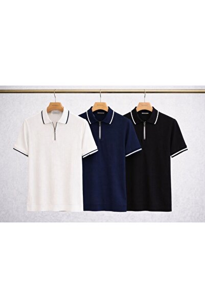 ixir 3-Piece Advantageous Set Men's Short Sleeve Polyoyaka Tricot T-Shirt 100...