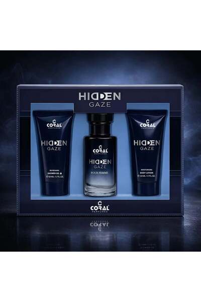 CORAL PERFUMES مجموعة هدايا كورال هيدن جاز للرجال - عطر 50 مل + مرطب ما بعد ا...