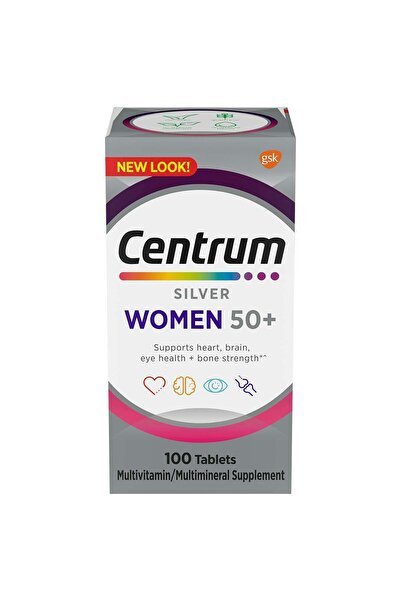 Centrum سيلفر وومن 50+ مكمل غذائي متعدد الفيتامينات 100 قرص