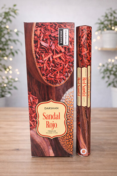 shop Darshan Incense Red Sandal Koku Aromalı Çubuk Tütsü 20 Adet 1 Paket