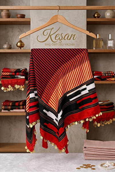 Keşan YÖRESEL KARADENİZ YAZMASI (PEŞTEMAL) BAŞ ÖRTÜSÜ YÖRESEL