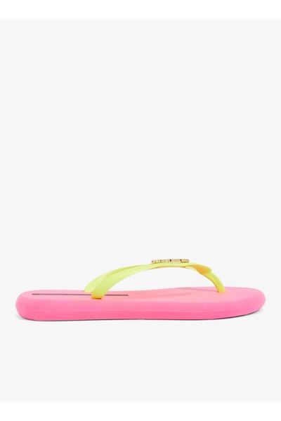 VOICES Boat Women's Flip Flops With Matching Brand Design Strap-Pink/Yellow, ...
