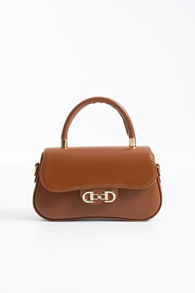 DEV 3 ADAM NÇS Taba Covered Baguette Crossbody Γυναικεία Τσάντα