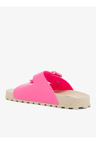 VOICES Folk Women's Birken Style Sandal With Adjustable Strap-White/Pink, size-37