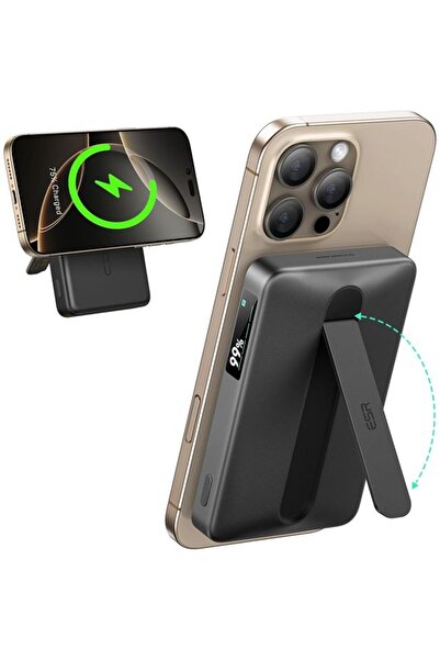 ESR Qi2 MagSlim MagSafe Kickstand PowerBank 10000mAh Black