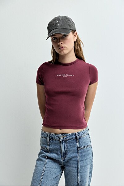 LEFTIES Soluk efektli t-shirt