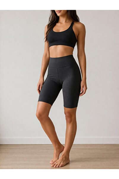 Umay moda 59 Ribbed Diver Fabric High-Waist Slimming Women's Leggings – Flexi...