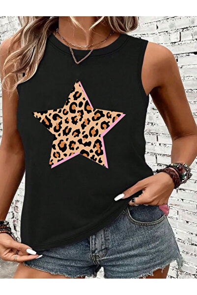 SUNFREE TREND MIX Αμάνικο εμπριμέ μπλουζάκι κανονικής εφαρμογής για γυναίκες ...