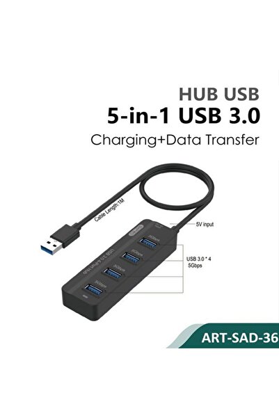 SiPro Siipro 4x USB 3.0 Hub Black (SAD-36)
