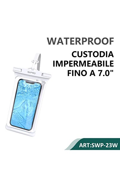 SiPro Siipro Universal Waterproof Bag Case 7" White