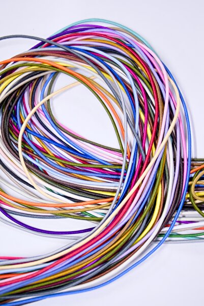 Dokumarkt Σετ 2 μέτρων με λεπτό στρογγυλό λαστιχένιο κορδόνι 1,5 χιλιοστών (4...