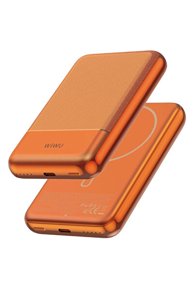 WIWU Seraph Alloy Magnetic MagSafe PowerBank 5000mAh Orange (P088)
