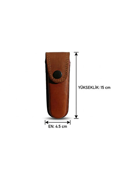 efmues Bıçak kılıfı çakı kılıfı kahverengi 15 cm deri kılıf kemere takmalı bı...