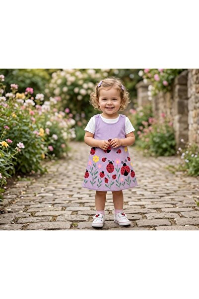 Milanlı Kids Kız Bebek 2 Parça Elbise Takımı
