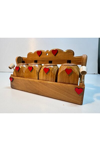CEREN WOODEN DOĞAL AHŞAP SET BAHARATLIK
