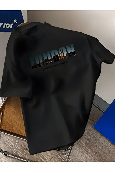 gencerco Μπλουζάκι Bay London με λεπτομερή στάμπα, Premium Oversize