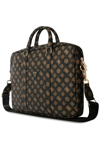 Guess Τσάντα Peony Triangle Logo -Leather 16″ Black (GUCB16PGPOSGNK)