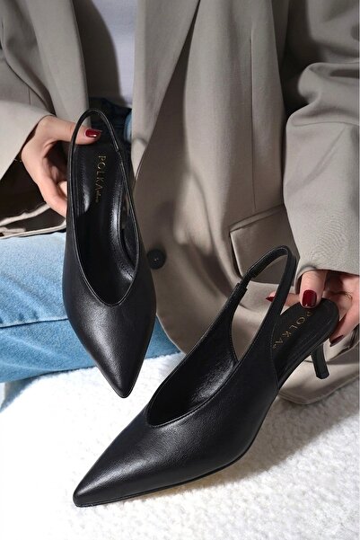 POLKA STORE Γυναικεία παπούτσια Grand Vintage με μυτερή μύτη και χαμηλό τακούνι