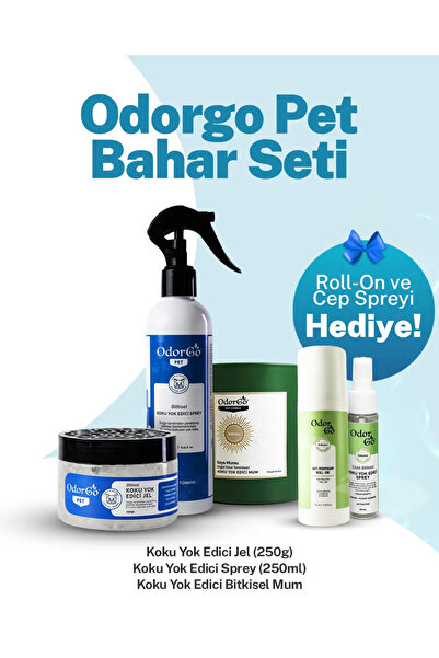 Pet Bahar Seti (Jel + Sprey + Mum) – Roll-On & Cep Sprey Dahil, Kedi & Köpek