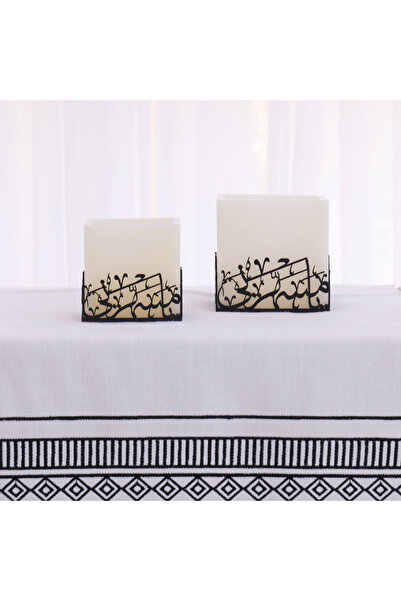 Dakakeen Concept Ya Masharny Candle Holder – Large Black Brass Hollow Candle,...