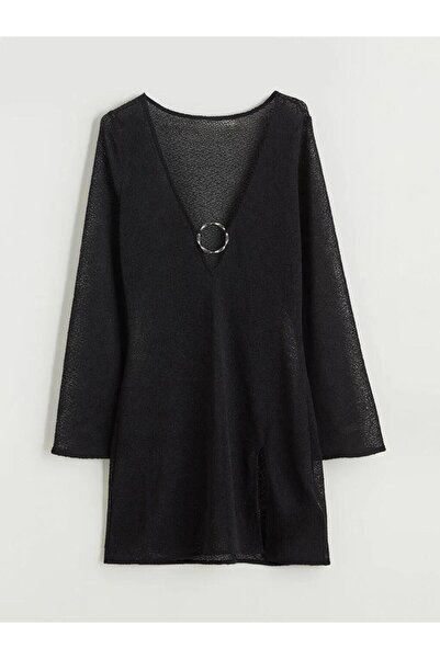 LC Waikiki Γυναικείο φόρεμα παραλίας με λεπτομέρεια δαχτυλιδιού σε σχήμα V (S6)