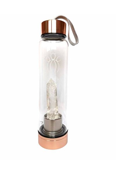 Dakakeen Concept Elegant 500ml Glass Water Bottle – Removable Clear Quartz Cr...