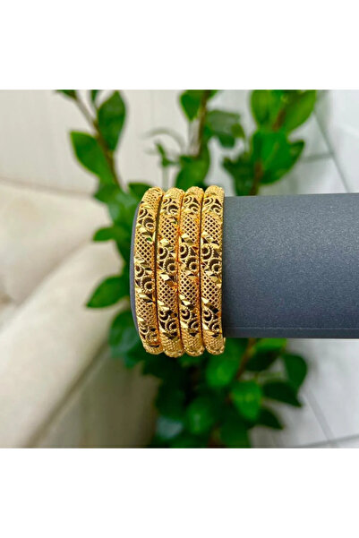 Generic Embossed Beads Substitute for Gold - 4 Pieces