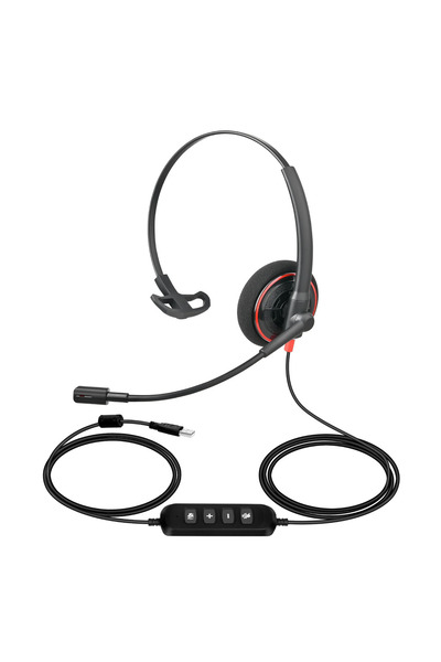 CerCip Ενσύρματο ακουστικό κεφαλής για Call Center QM X2-M, Λειτουργία ακύρωσ...