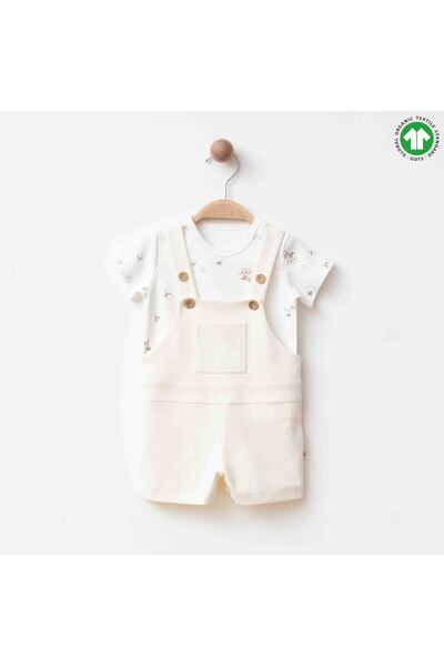 blumi kids Baby Organic Cotton Salopet and T-Shirt Summer Holiday Set