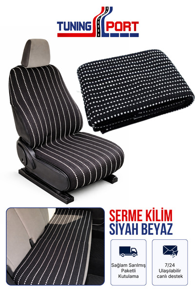 TuningPort Kaptan Pilot 3’lü Araç Kilim Seti Universal Kaymaz Taban